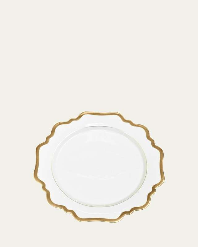 Antiqued White Dessert Plate